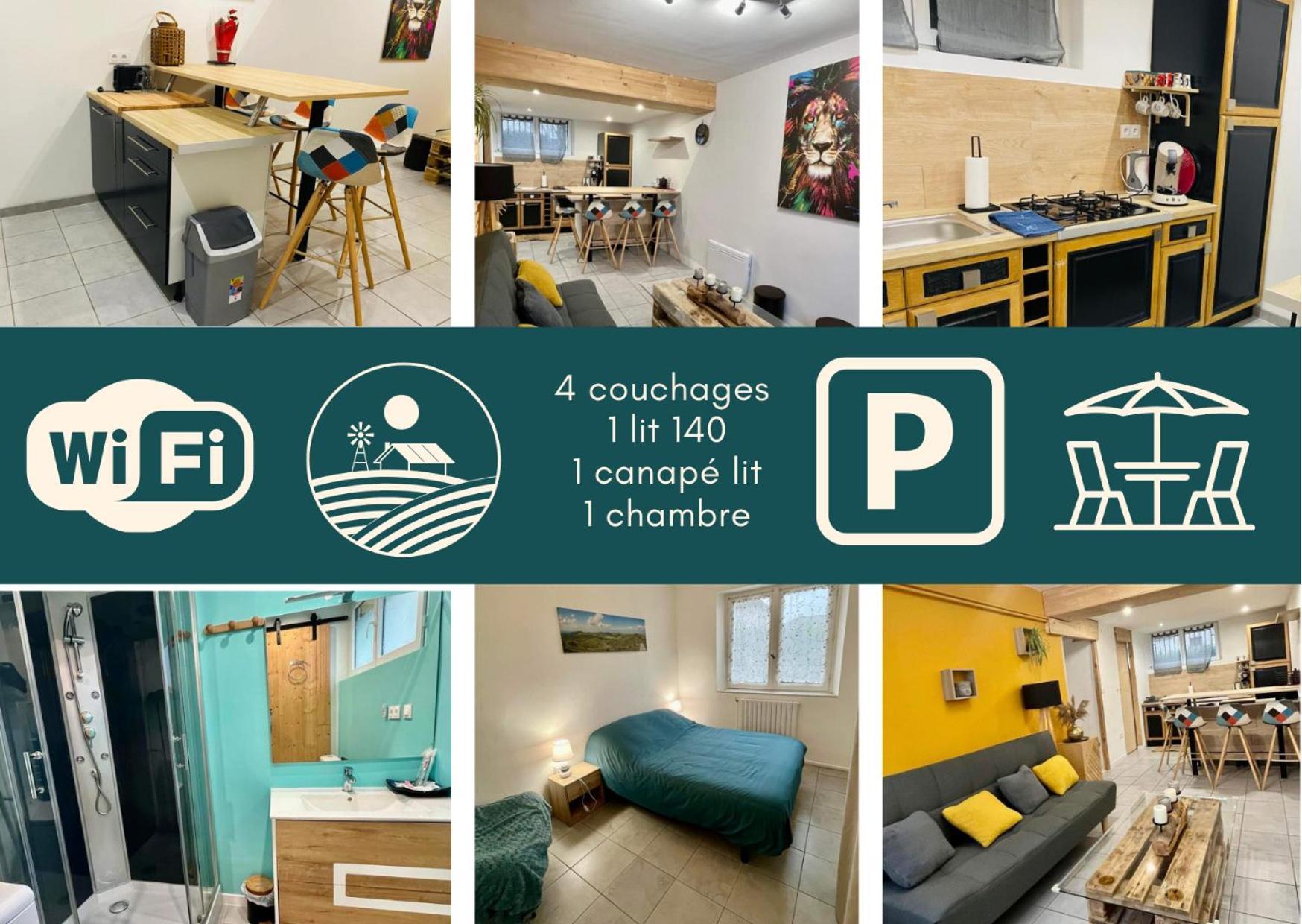 Studio 40M2 Plein Pied Avec Parking Jussac Dış mekan fotoğraf